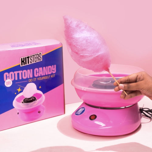 Kitsters DIY Cotton Candy Kit with candy floss machine and colourful sugar sachets