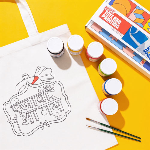 DIY Tote Bag Painting Kit - Punjabi Aa gaye