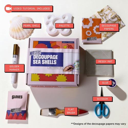 DIY Decoupage Pearl Shells Kit
