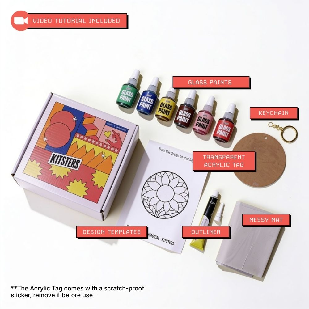 DIY Bag Tag Glass Painting Kit
