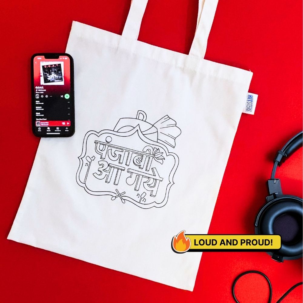 DIY Tote Bag Painting Kit - Punjabi Aa gaye