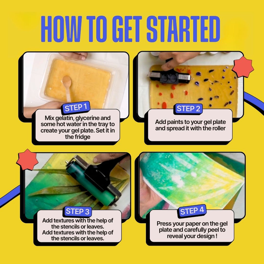 COMBO : DIY Gel Plate Monoprinting & DIY Solar Printing Kit