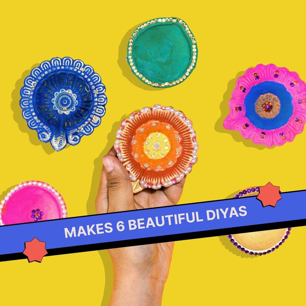 COMBO: DIY Shadu Mati Ganpati Kit + DIY Diya Decoration Kit