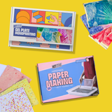 COMBO : DIY Handmade Paper Kit & DIY Gel Plate Monoprinting Kit