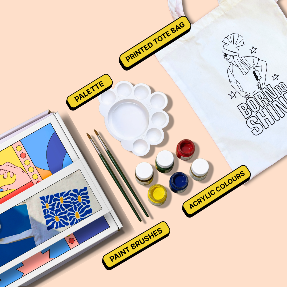 DIY Tote Bag Painting Kit - Born To Shine